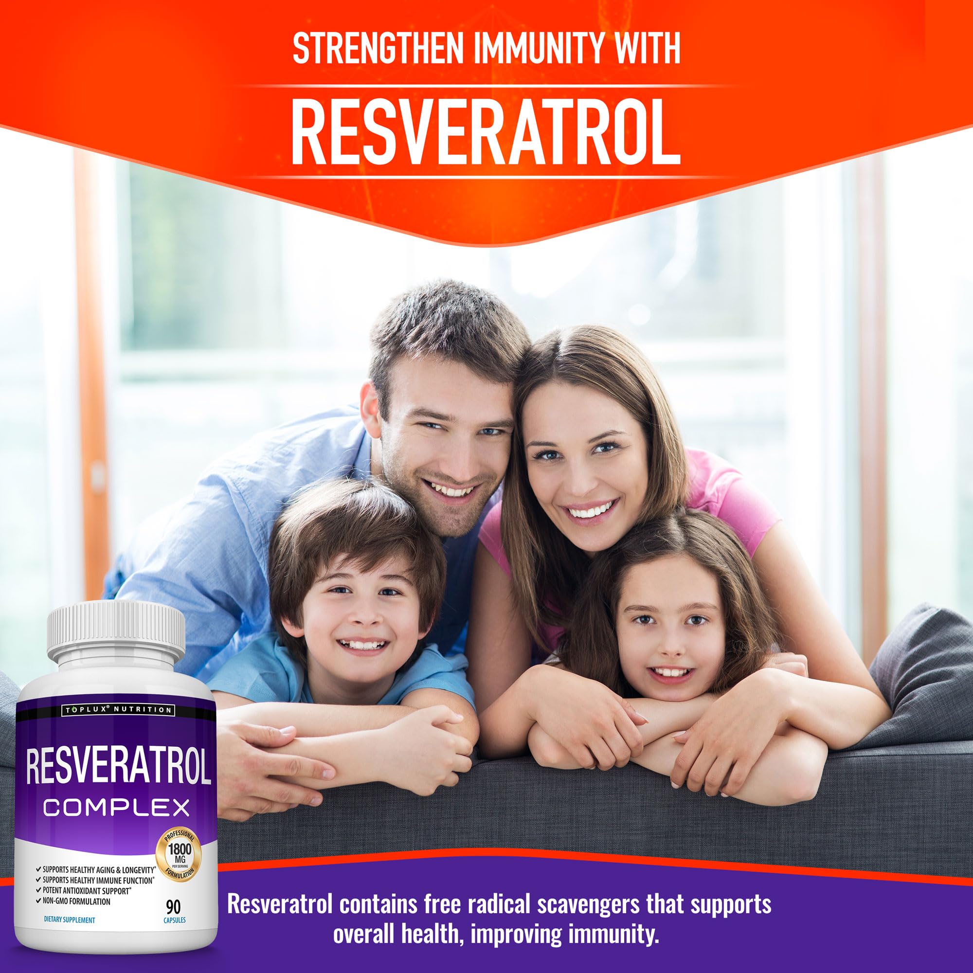 Toplux Resveratrol daily-use plan bottle suggests convenient routine