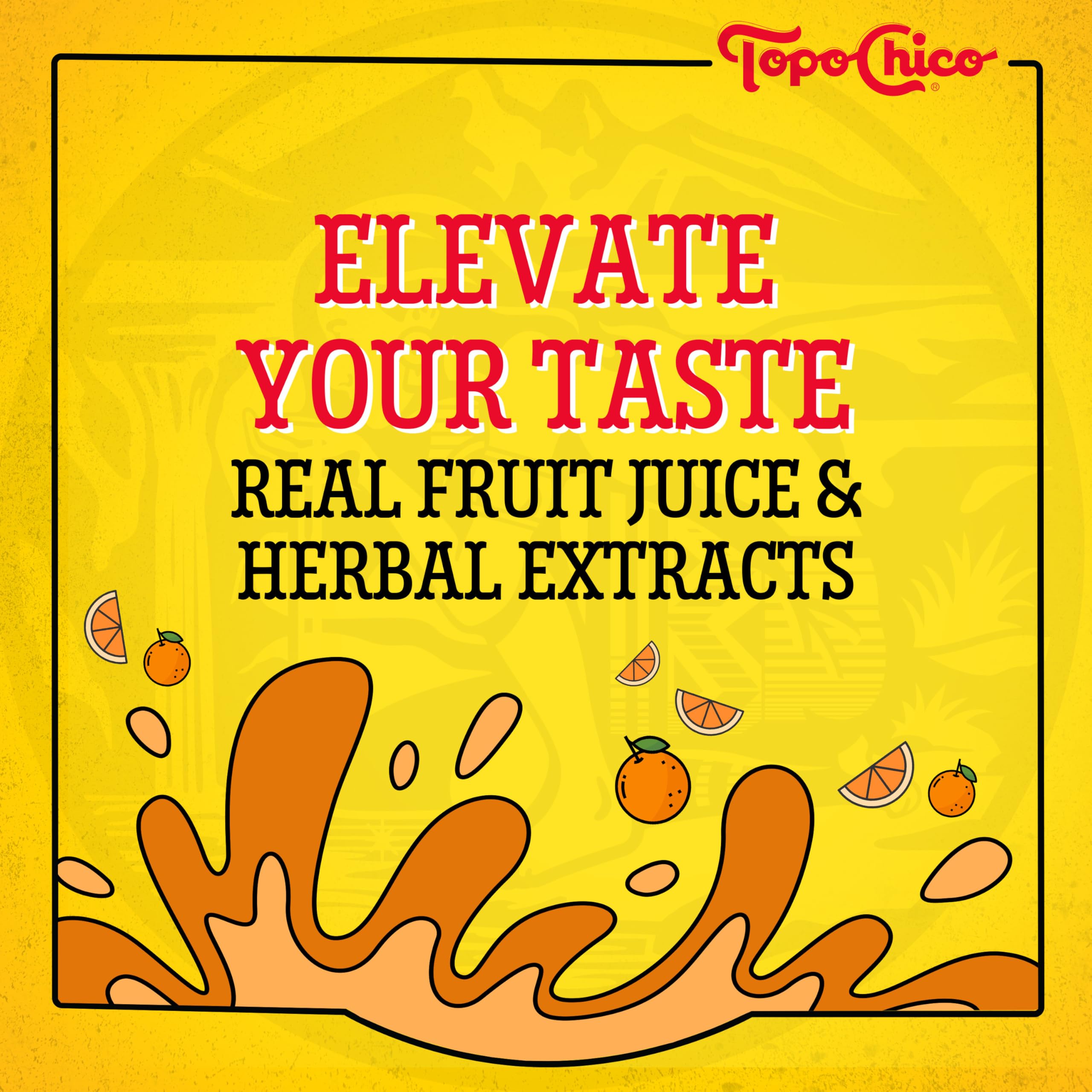 Eight-pack display of Topo Chico Sabores Tangerine Ginger