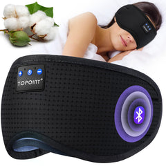 TOPOINT Sleep Mask Headphones with padded band and light-blocking design for uninterrupted rest