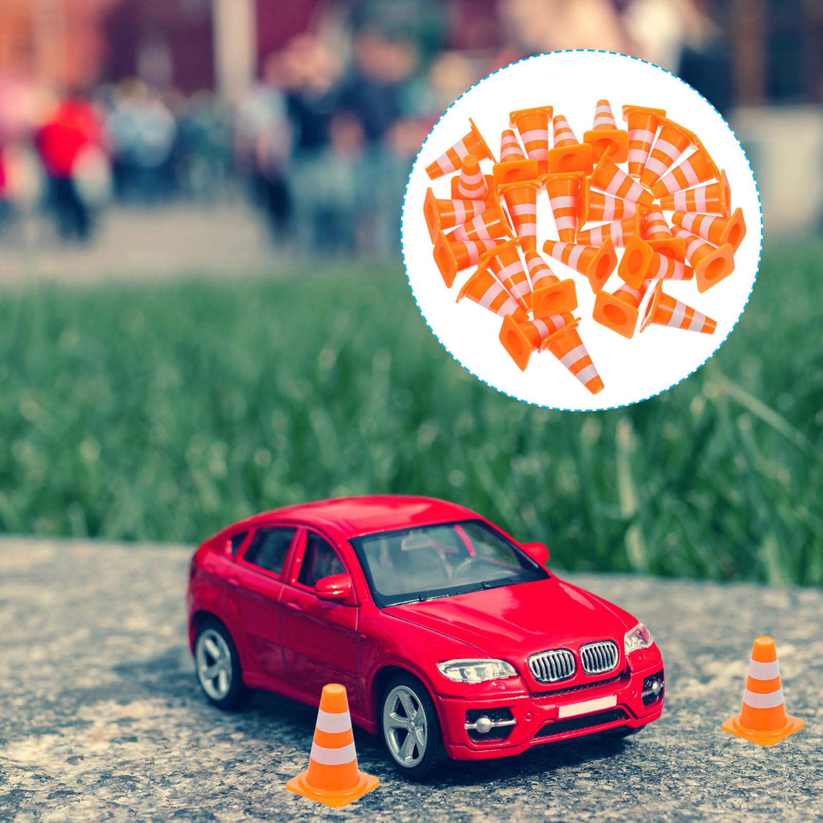 Topperfun cones compatible with toy cars and small vehicles