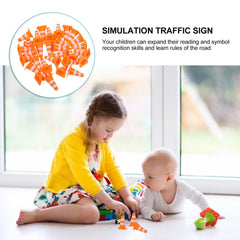 Topperfun orange and white striped cones with high visibility for training