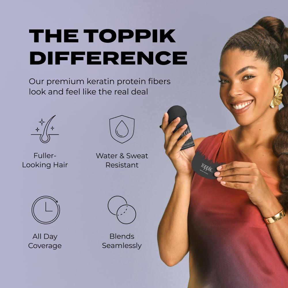 Toppik Hair Fibers wind and rain resistant for lasting style