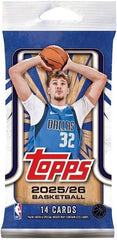 Topps 2025-26 NBA pack cover, eye-catching design for collectors pursuing rookies and autographs