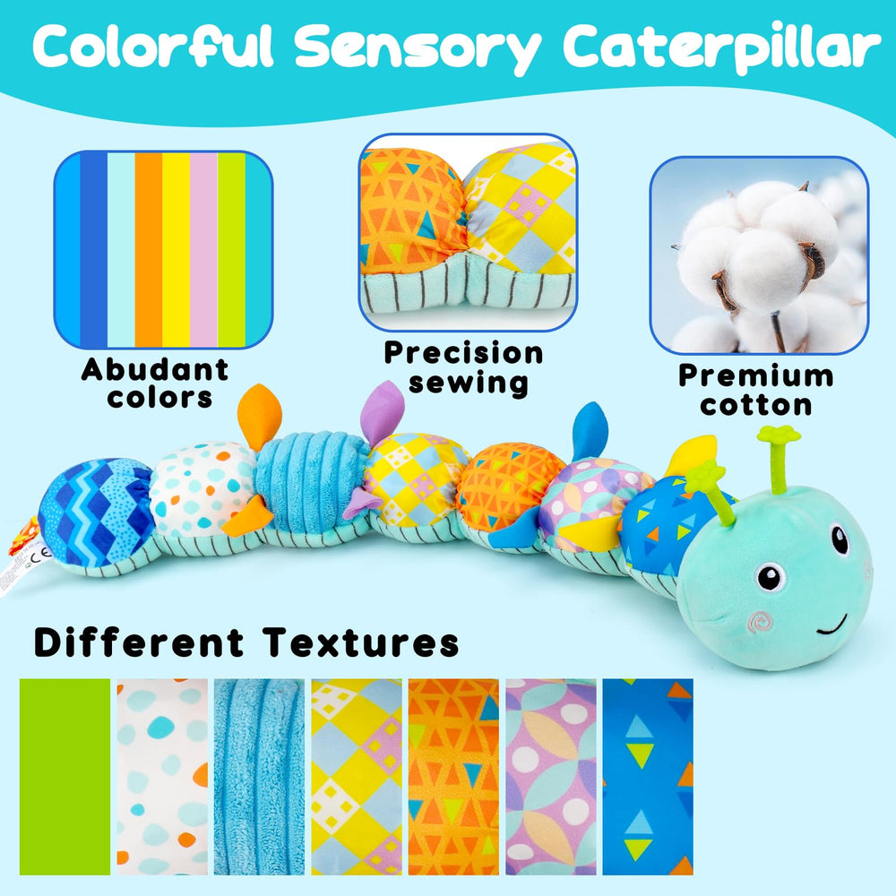 Topsochir caterpillar built-in music button provides gentle melodies