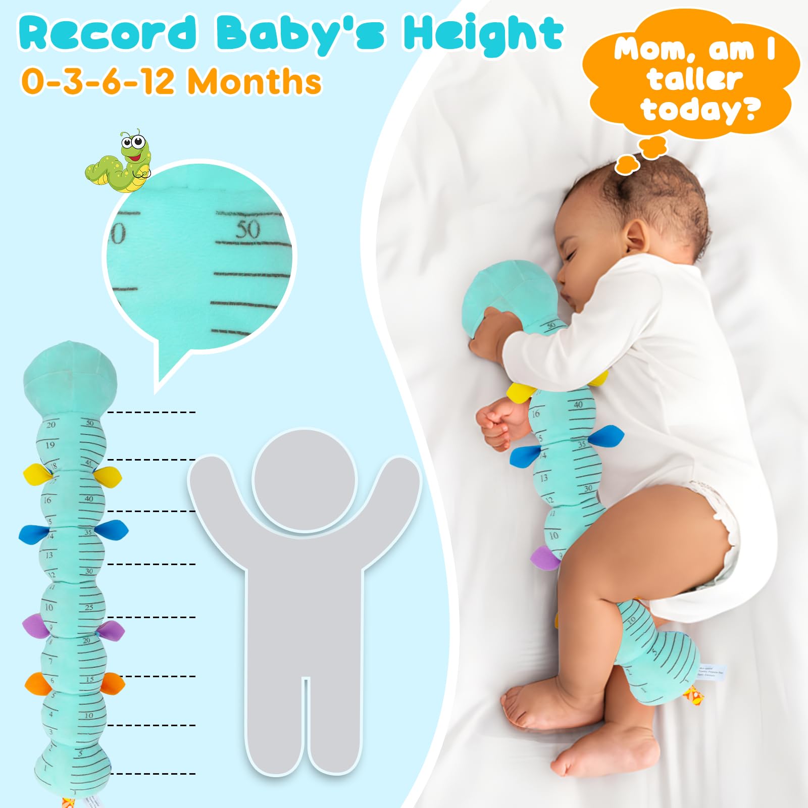 Topsochir caterpillar teething-friendly edges soothe gums safely
