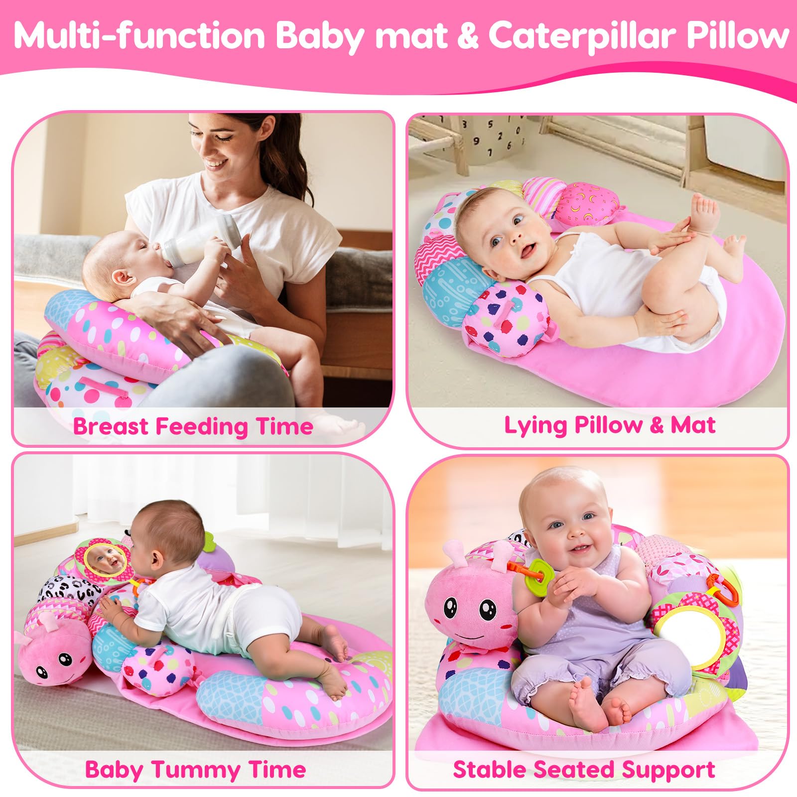 Topsochir baby mirror on the playmat for visual tracking during floor time