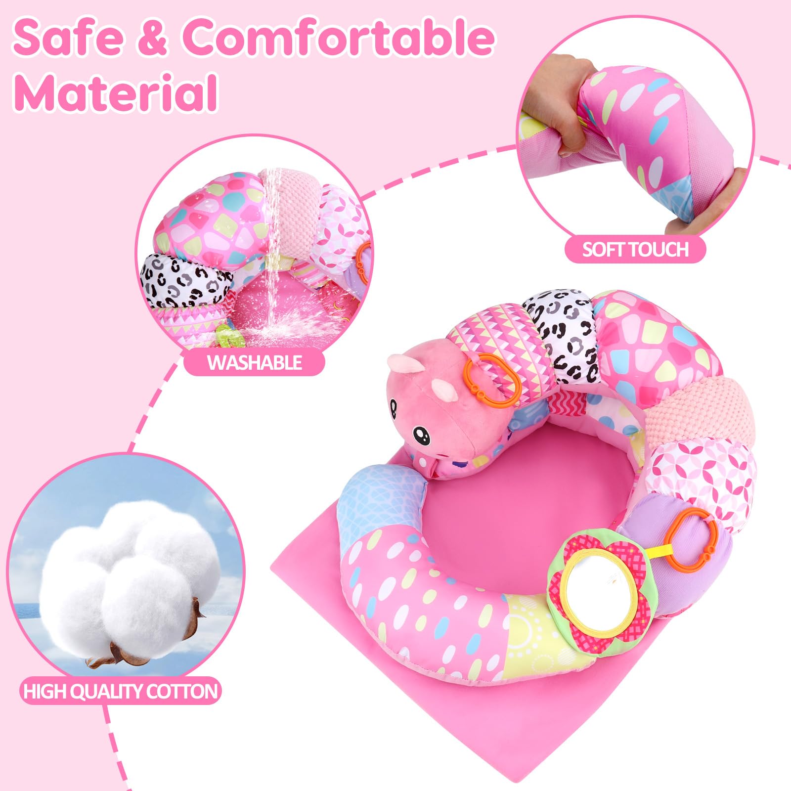 Topsochir detachable cushions for versatile tummy time and seated play