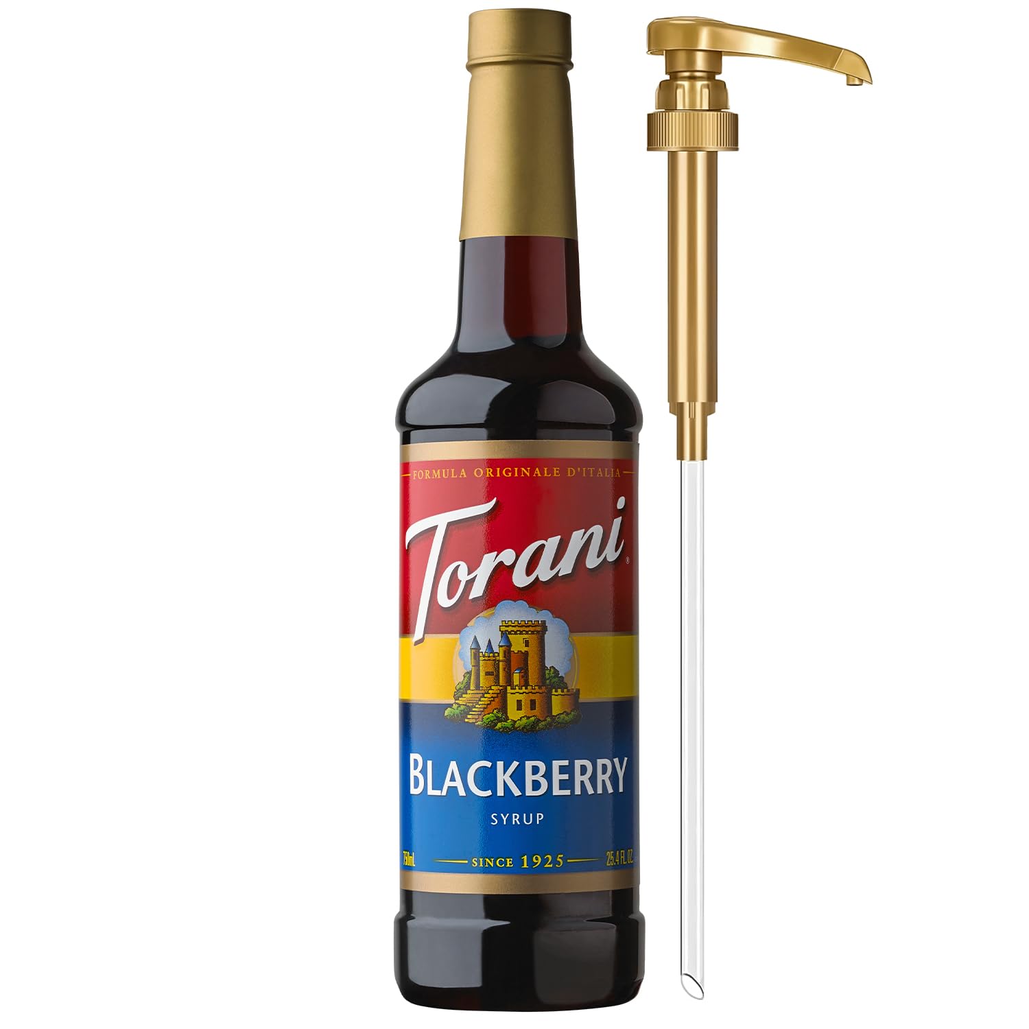 Torani Blackberry Syrup pump for precise sweetness in beverages