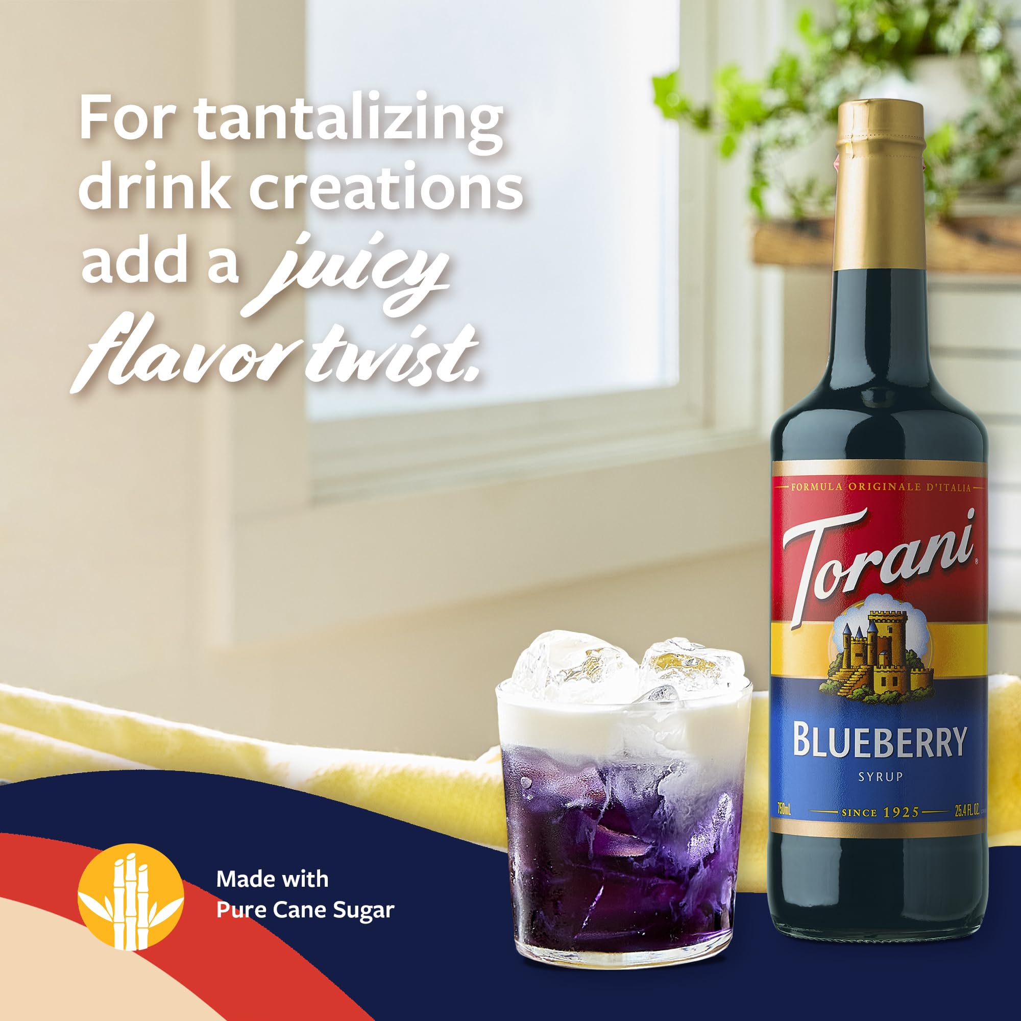 Torani Blueberry Syrup enhances sodas with fruity sparkle