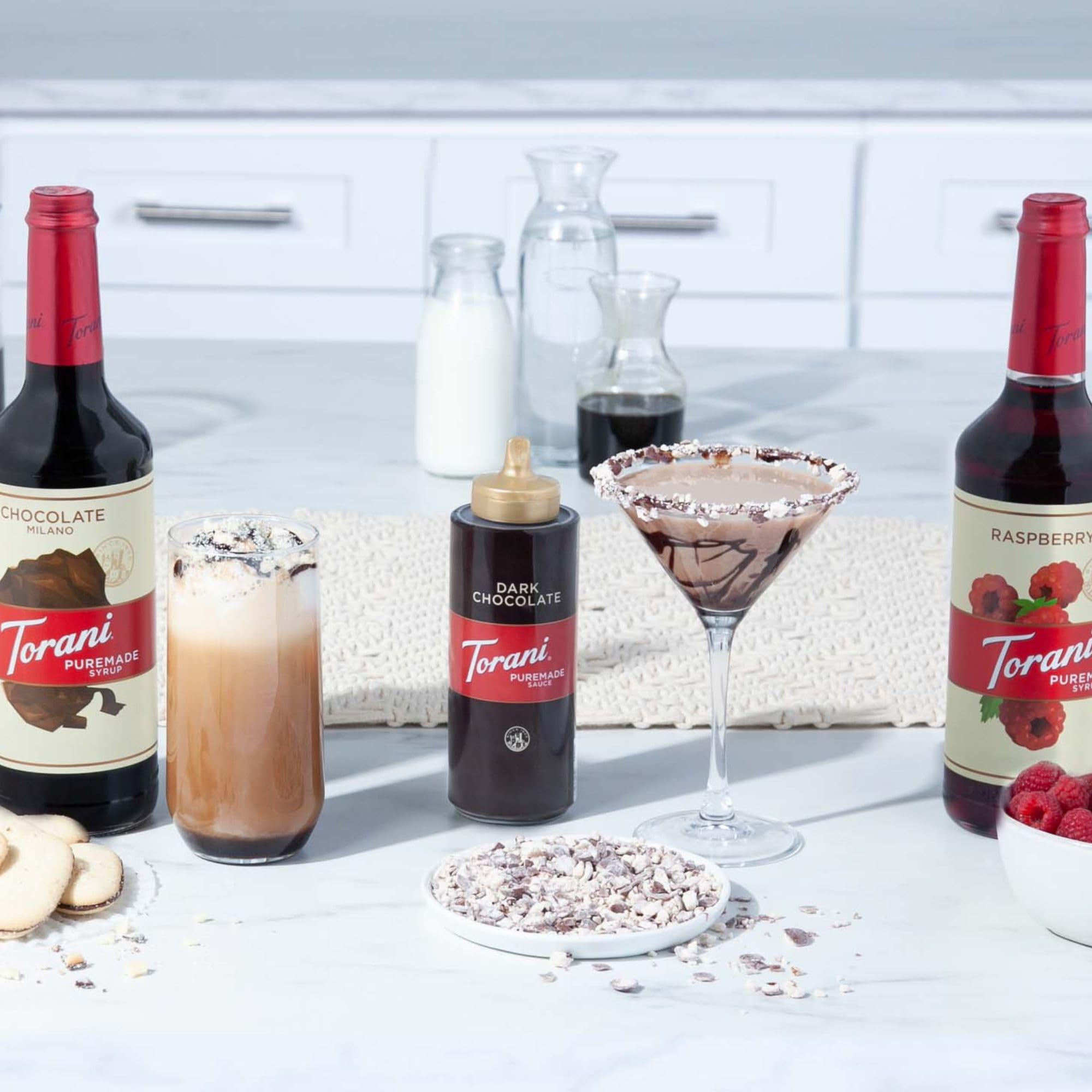 Torani Puremade Caramel Sauce blended mocha swirl adds flavor depth