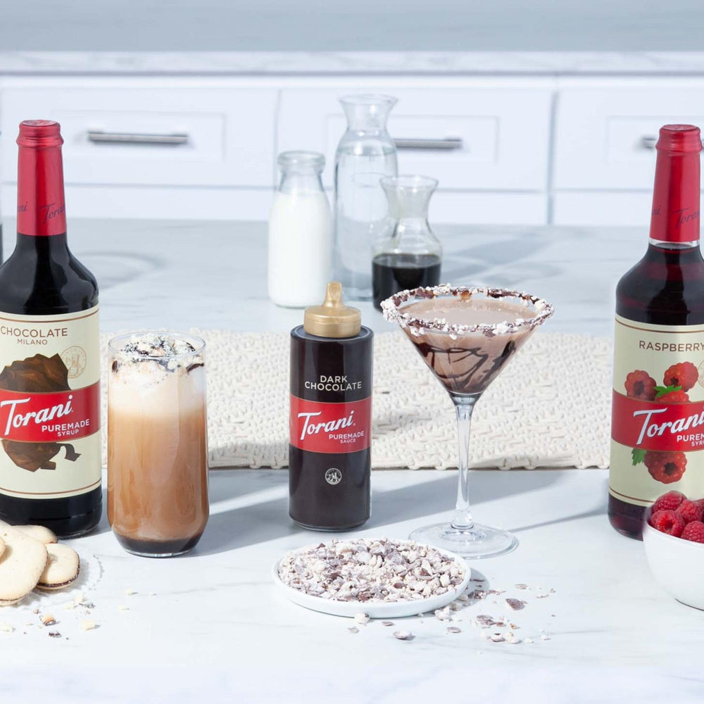 Torani Puremade Caramel Sauce blended mocha swirl adds flavor depth