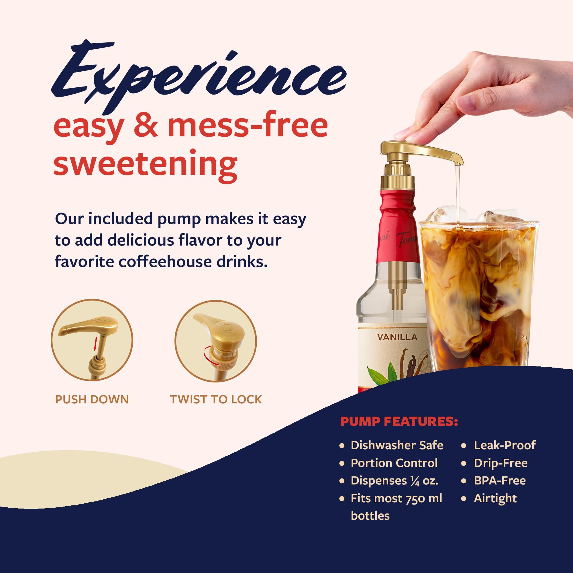 Torani Puremade Vanilla Syrup ingredients list, real cane sugar and natural colorants