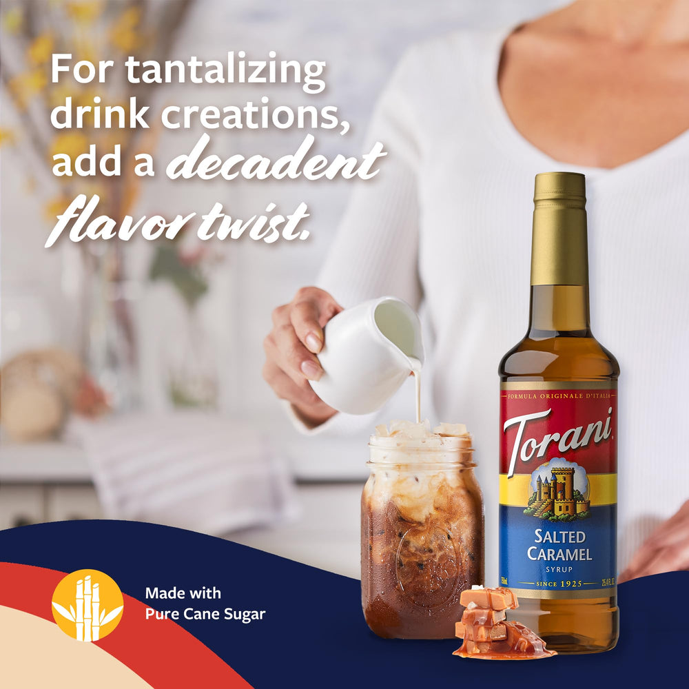 Dessert plate drizzle with Torani Salted Caramel Syrup