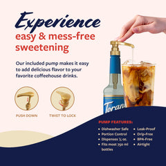 Torani Sugar Free Coconut Syrup cold brew glass shows keto-friendly flavor.