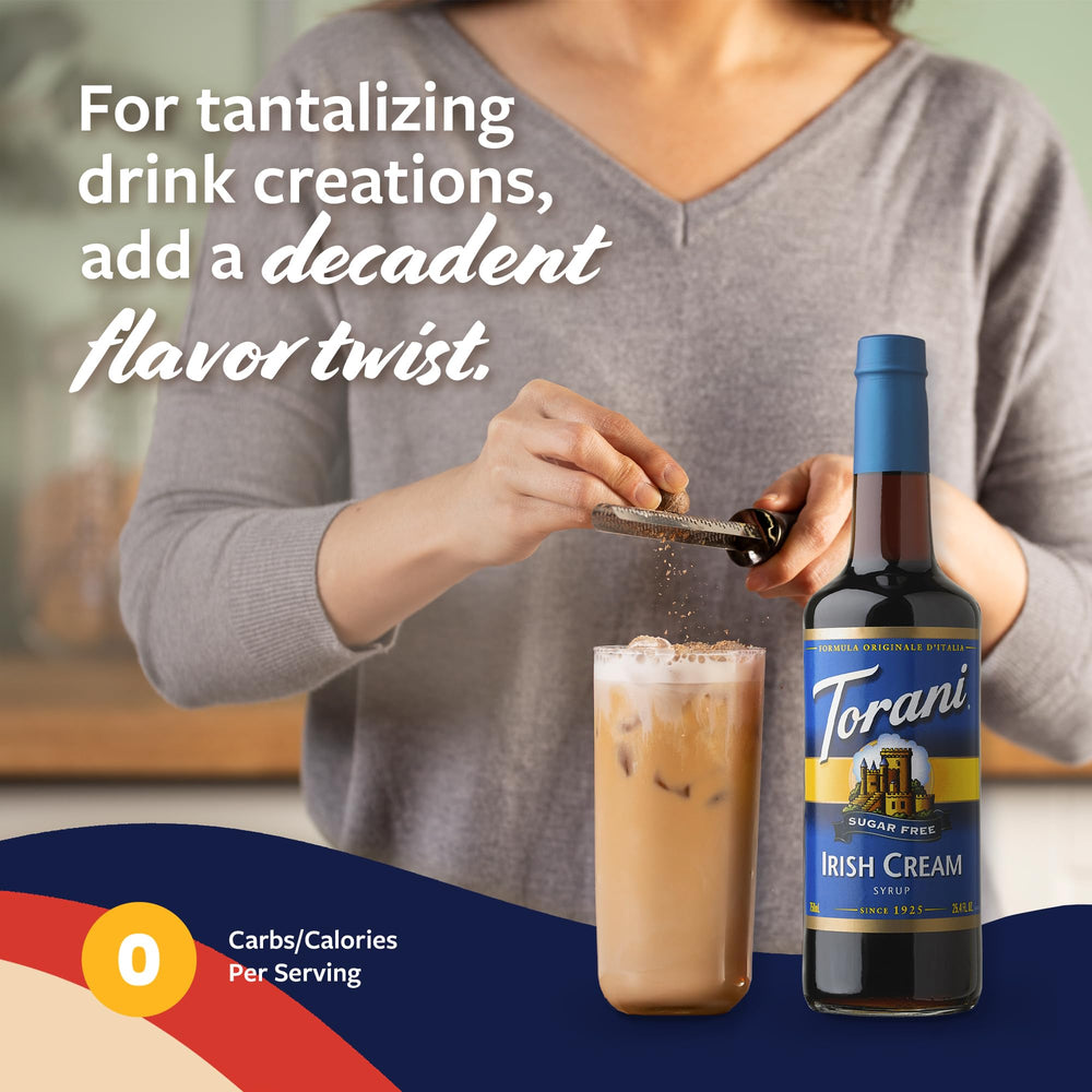 Cold brew cocktail featuring Torani Sugar Free Irish Cream syrup