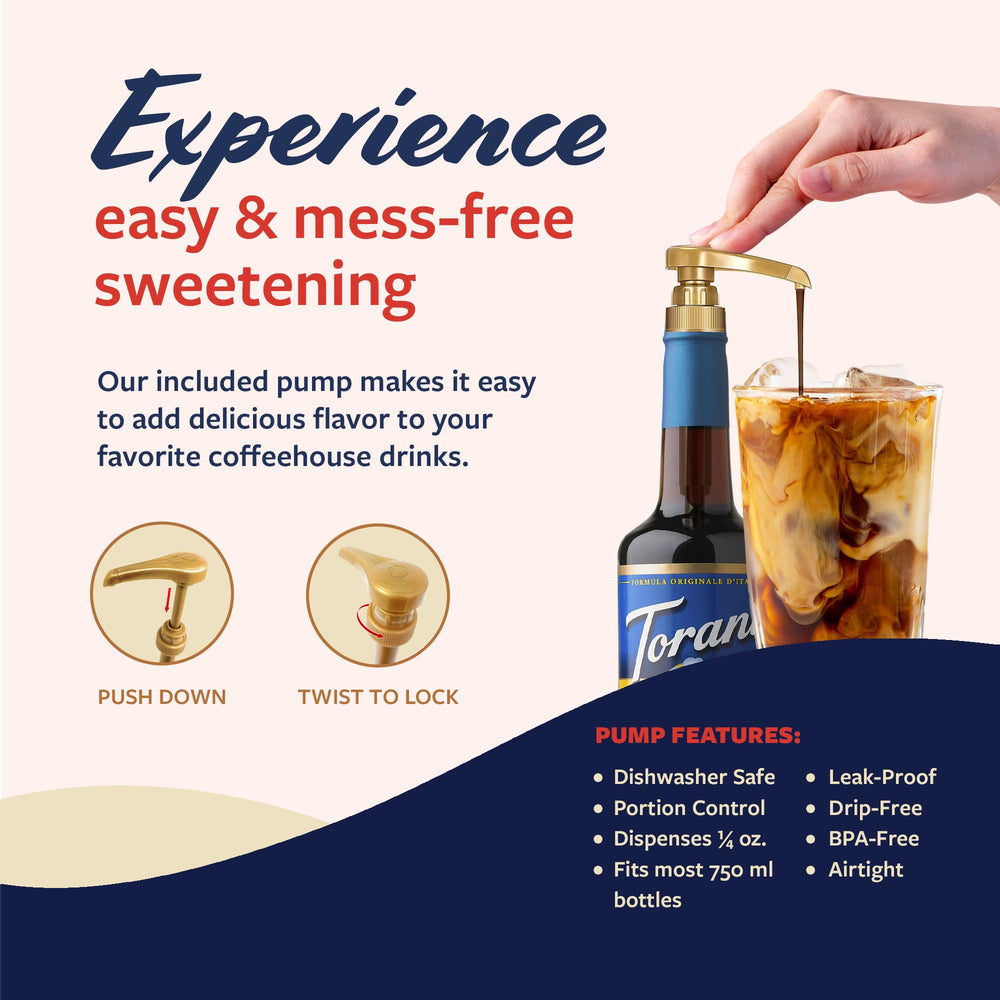 Iced coffee with Torani Sugar Free Irish Cream drizzle