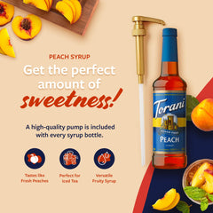 Iced tea with Torani Sugar Free Peach Syrup for fruity brightness.