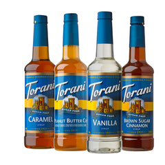 Torani Sugar Free Peanut Butter Cup bottle for sugar-free coffee customization