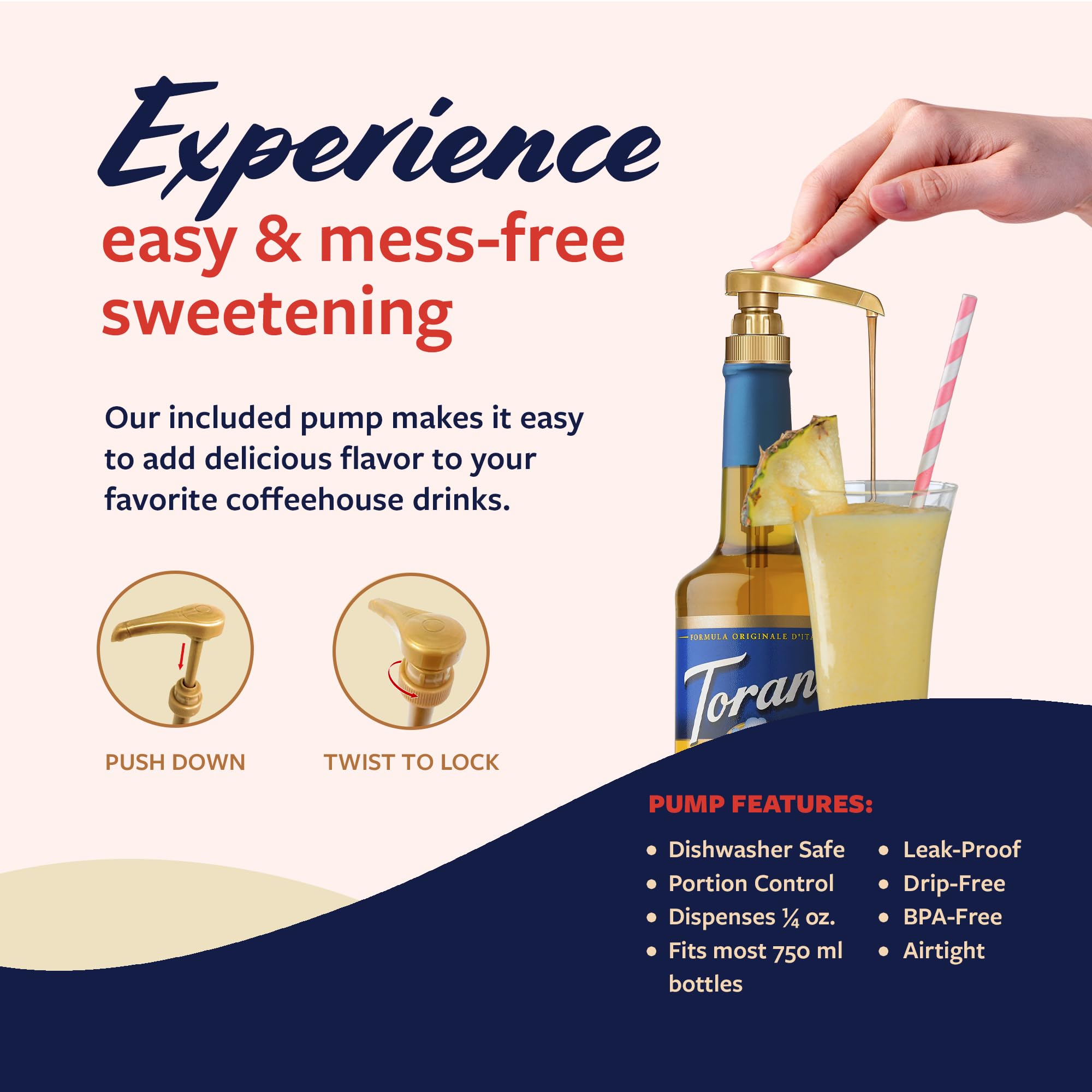 A bright cocktail featuring Torani sugar-free pineapple syrup for a tropical twist.