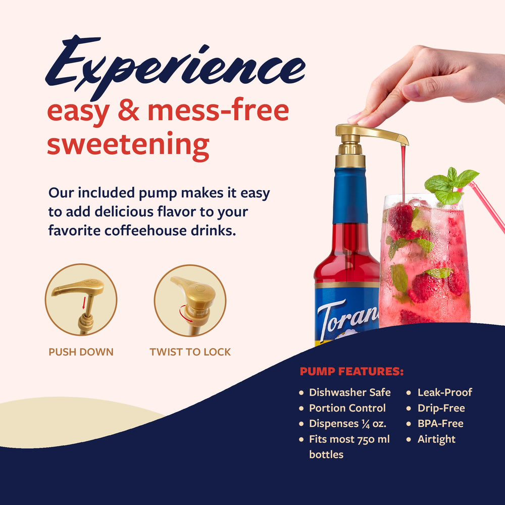 Torani Sugar Free Cherry Syrup in a latte for a cherry-kissed aroma.