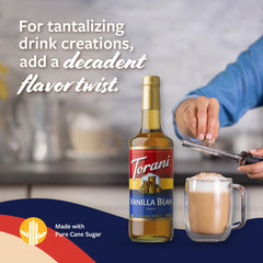 Coffee drink enhanced by Torani Vanilla Syrup vanilla notes