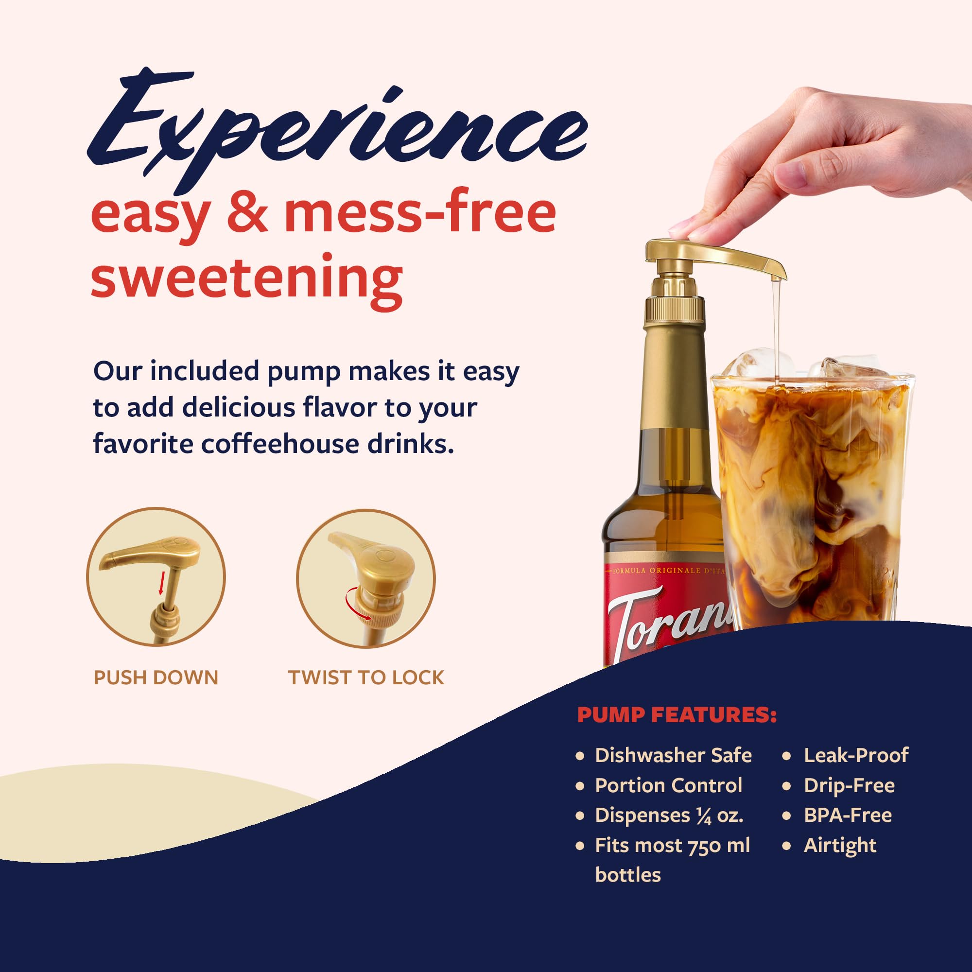 Dessert topping with Torani Vanilla Syrup for vanilla depth