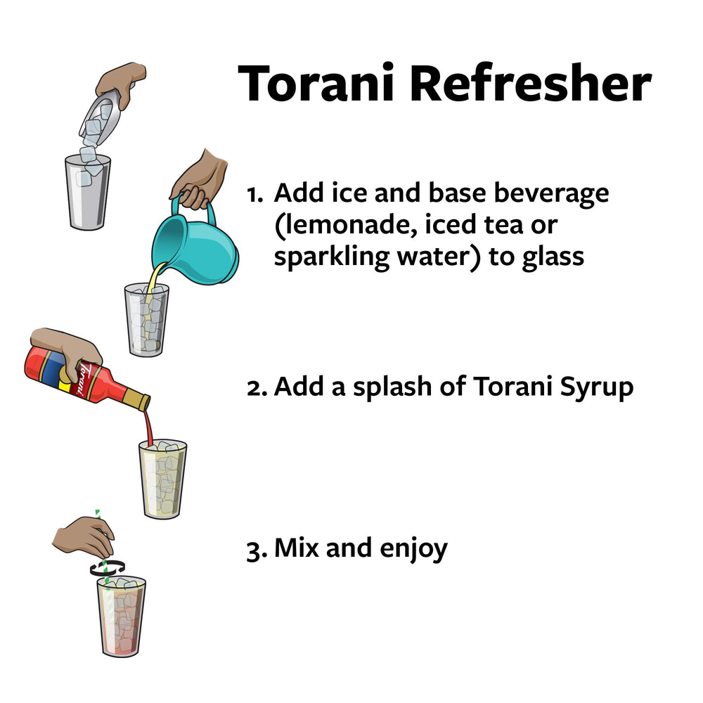 Torani sugar free variety pack showing four flavors and versatility