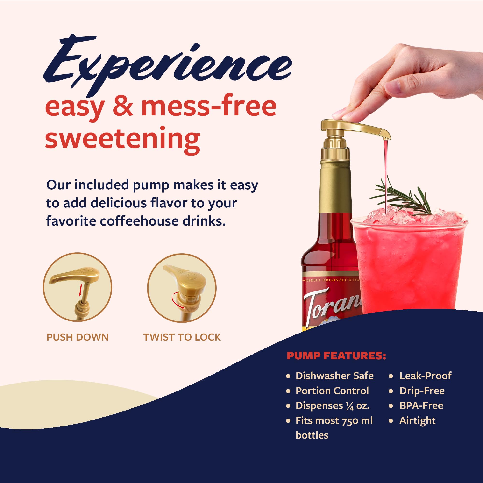 Torani Watermelon Syrup adds vibrant color to cocktails and mocktails.