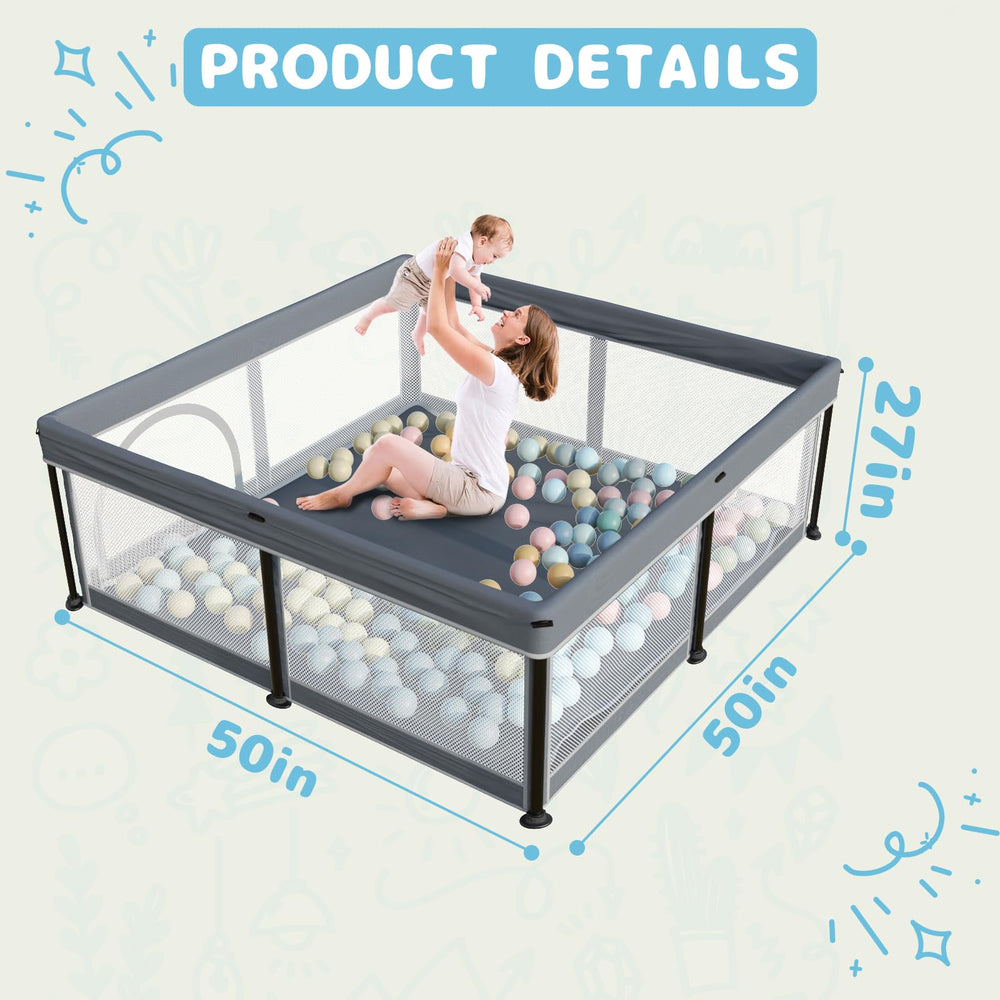 Torevsior large play area inside offers spacious crawling and play space