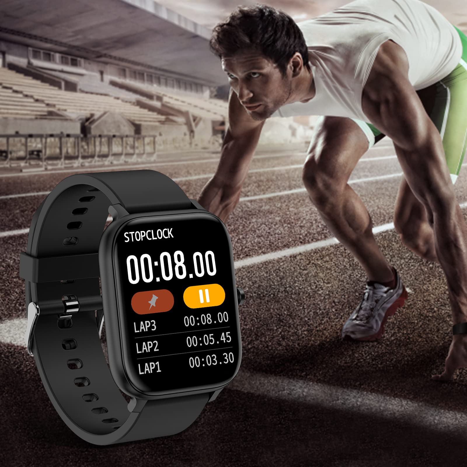 Torjalph I68 Bluetooth call notifications keep you connected during workouts.