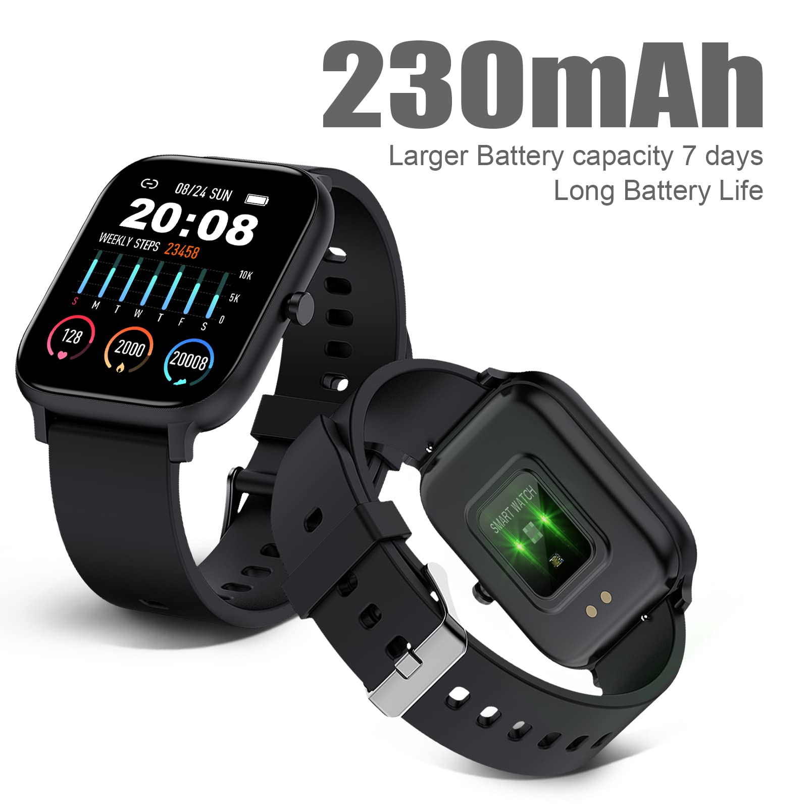 Torjalph I68 silicone band ensures comfortable wear all day.