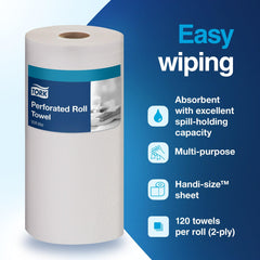 Tork Handi-Size towel white absorbent sheets ready for busy kitchen or restroom tasks