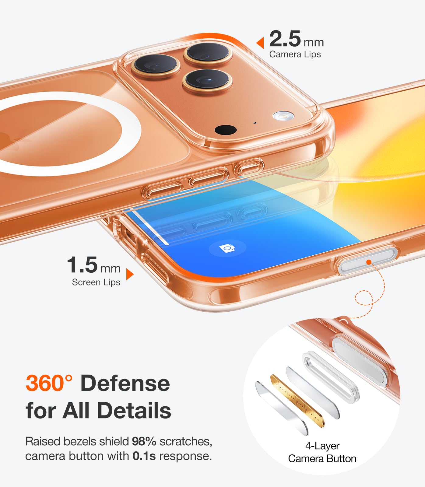 Nano-oleophobic coating resists fingerprints on the TORRAS case.