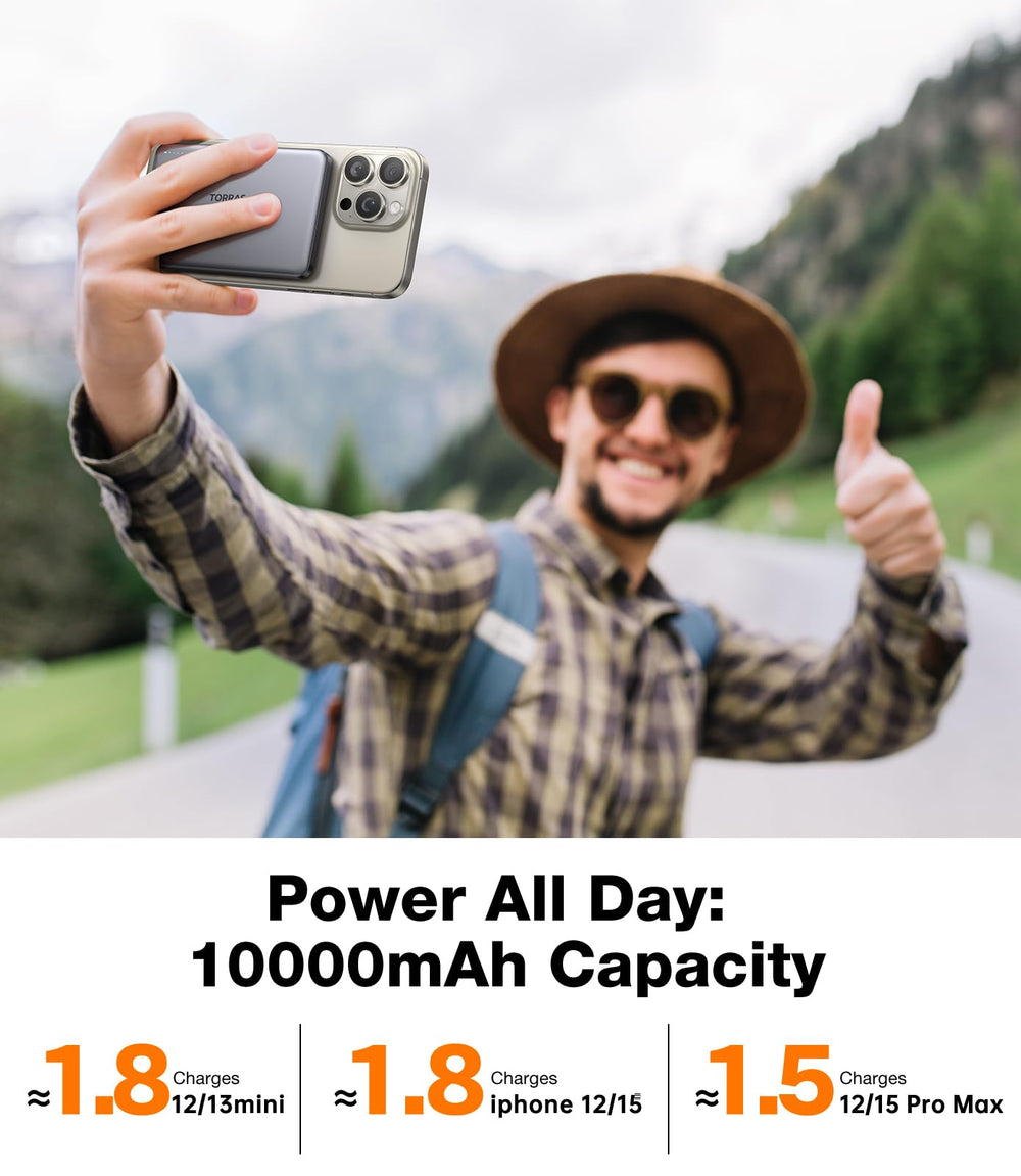 TORRAS MiniMag durable lithium polymer battery for long life.