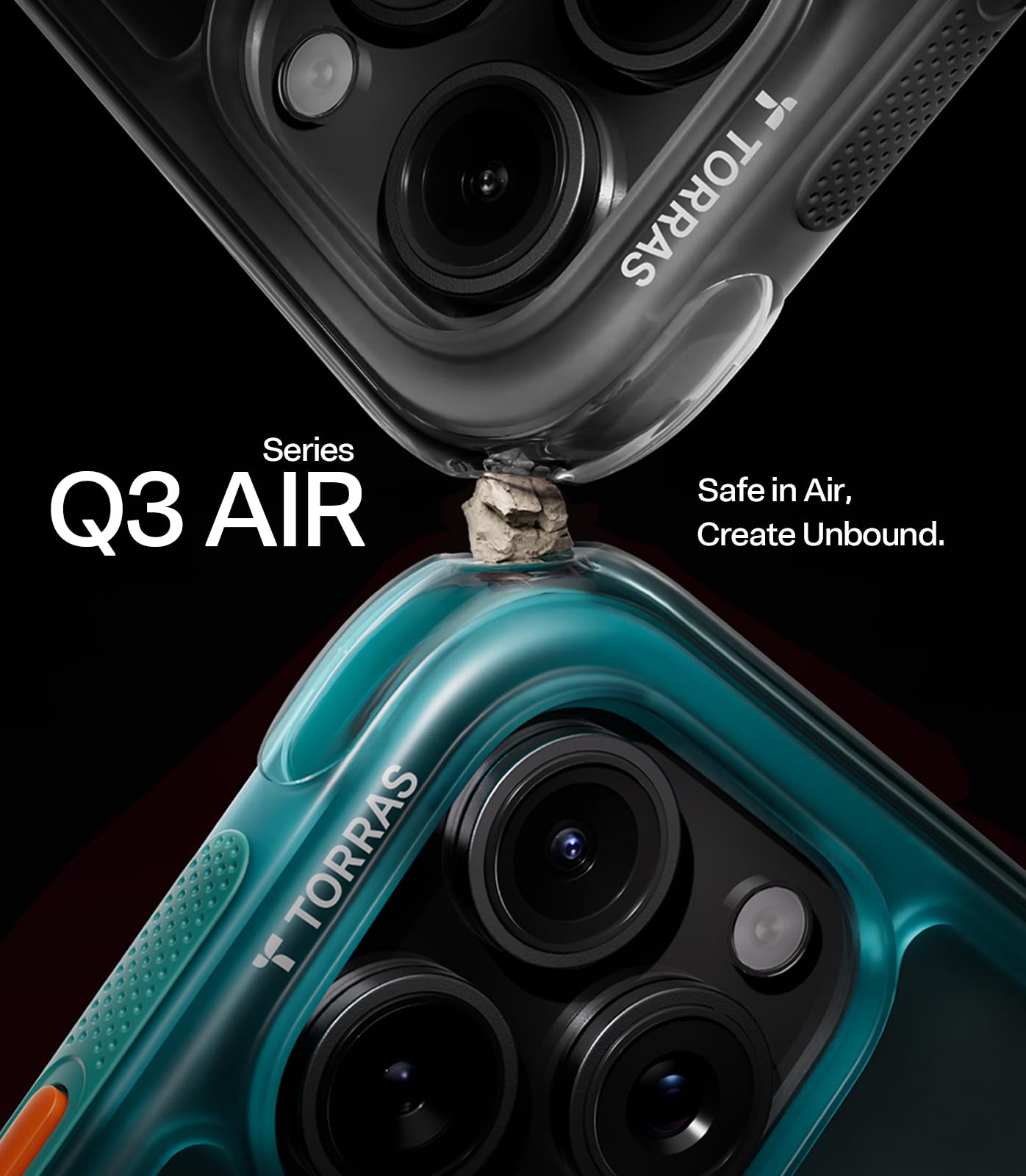 TORRAS Ostand Q3 Air side view shows MagSafe compatibility and secure magnetic hold