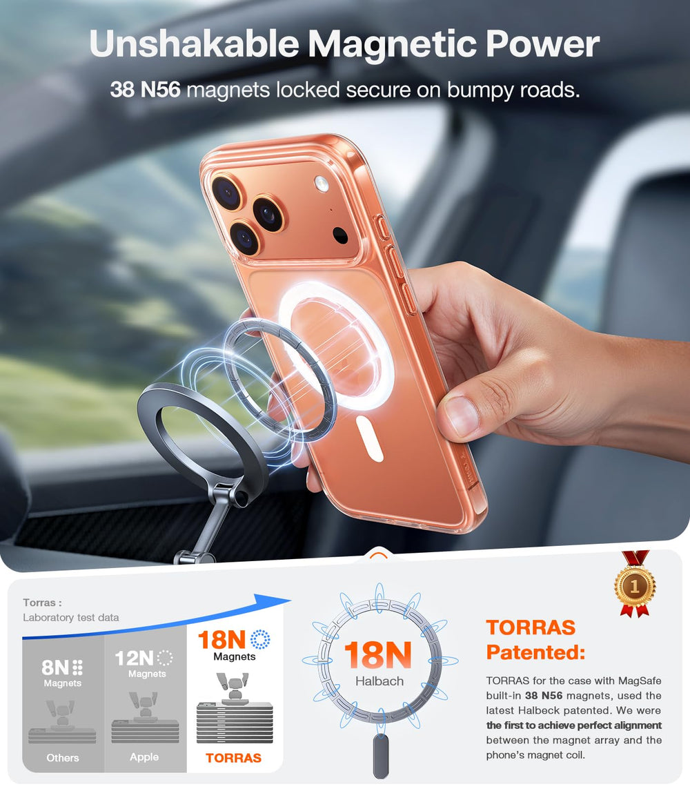 TORRAS slim minimalist design offers a sleek, pocket-friendly profile.
