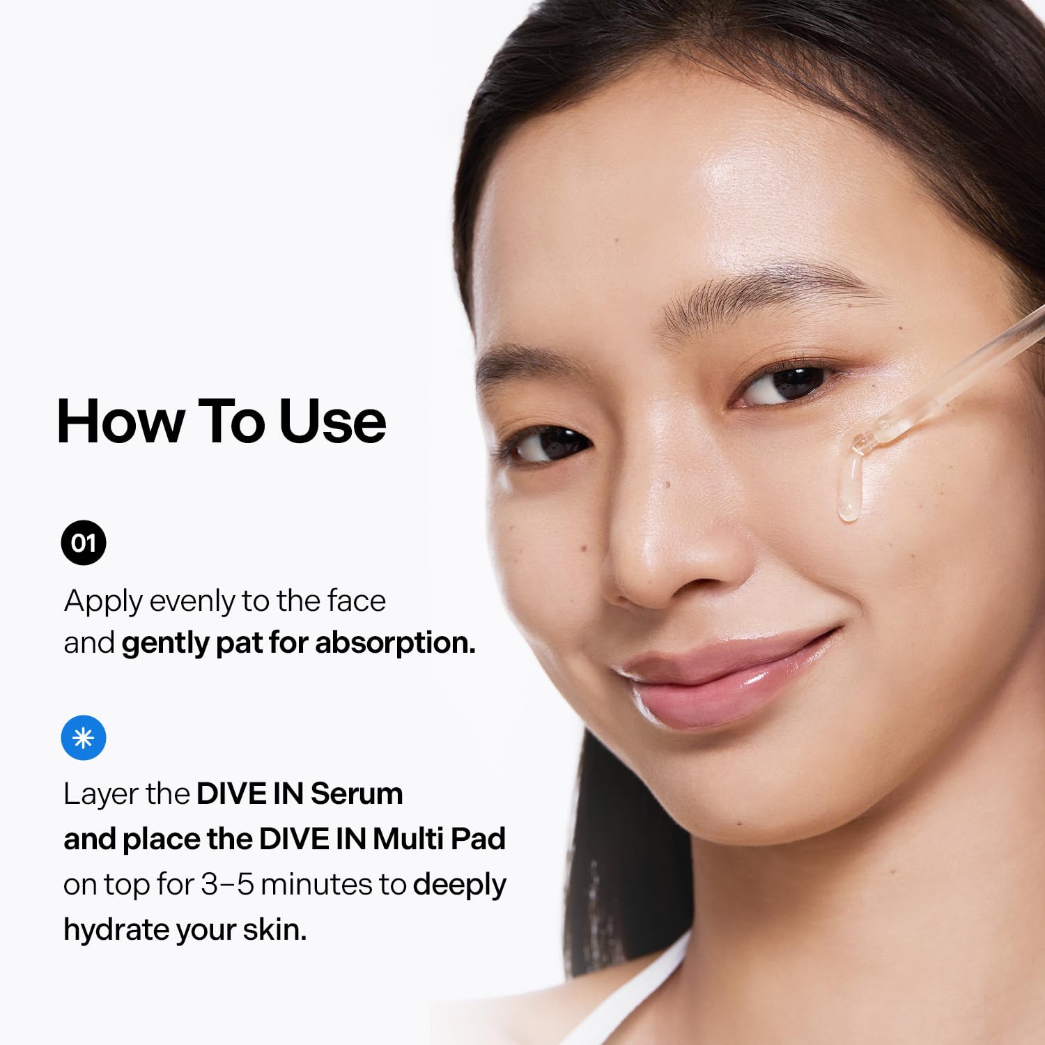 Torriden DIVE IN label detail highlights the 5D hyaluronic acid complex.