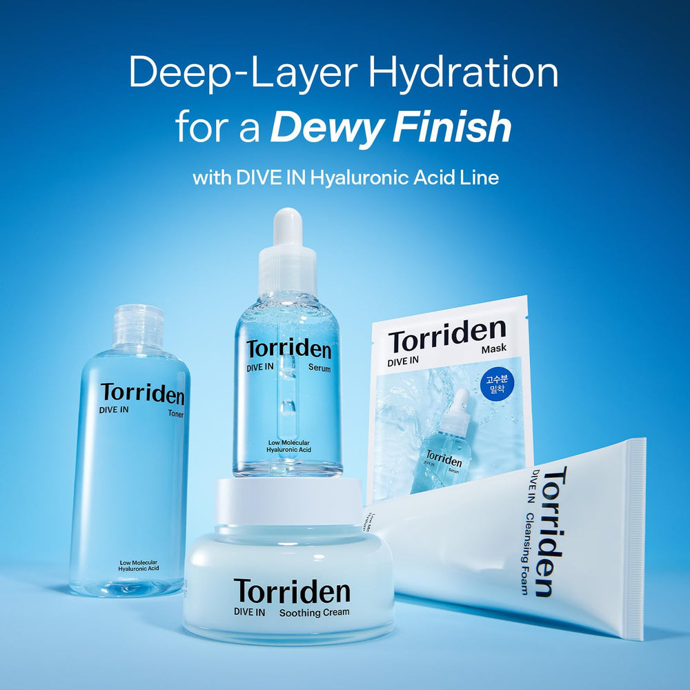 Torriden DIVE IN Serum lifestyle application showing smooth hydration on skin
