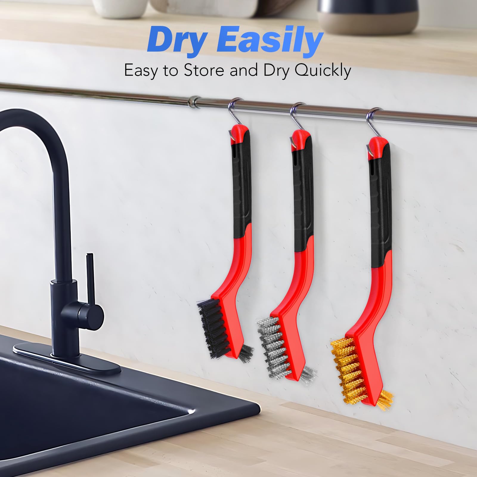 Toseery versatile 6-piece set for various surfaces and tasks.