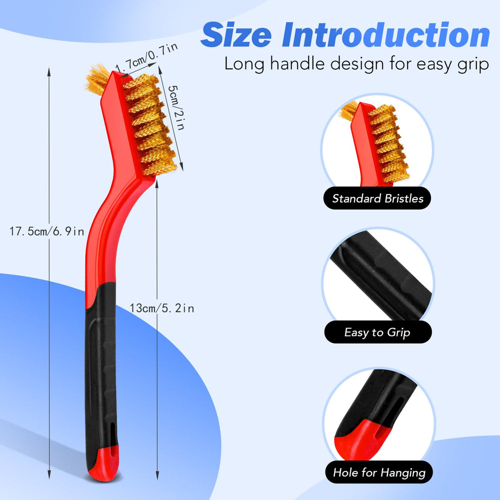 Toseery stainless steel brush close-up ideal for heavy-duty cleaning.