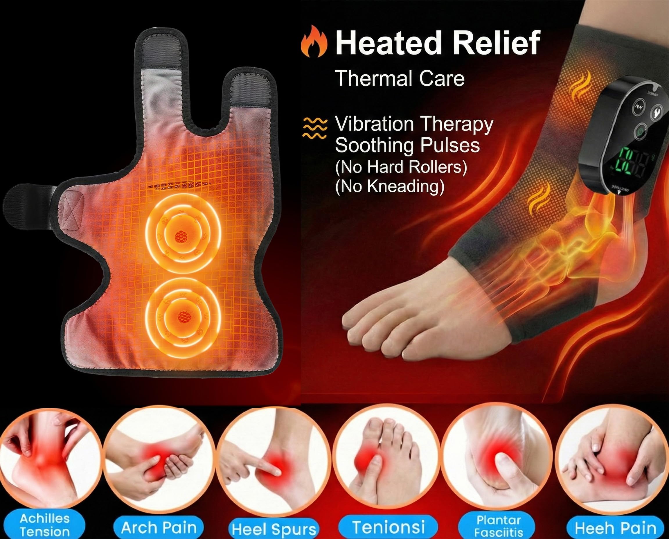 TOSOENPHY heat settings image shows six levels for customizable warmth and comfort.