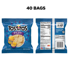 Tostitos Bite Sized Rounds dip-ready bite-size chips for easy snacking.