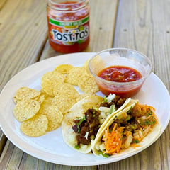 Tostitos Bite Sized Rounds gluten-free label, suitable for gluten-free snacking.