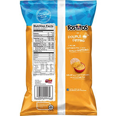 Tostitos Crispy Rounds chips beside salsa, perfect for game-night dipping.