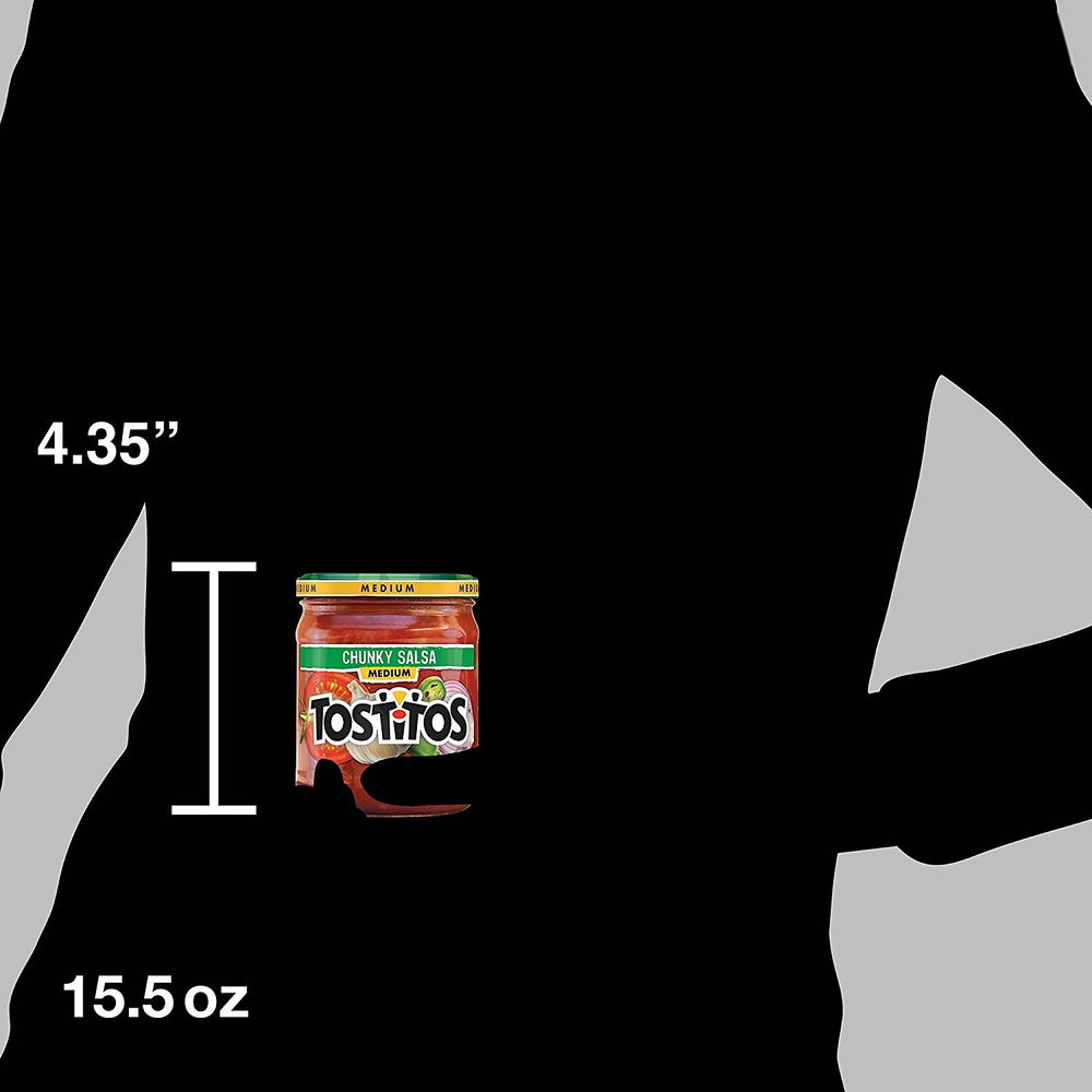 Tostitos Medium Chunky Salsa served with chips for quick, flavorful snacking.