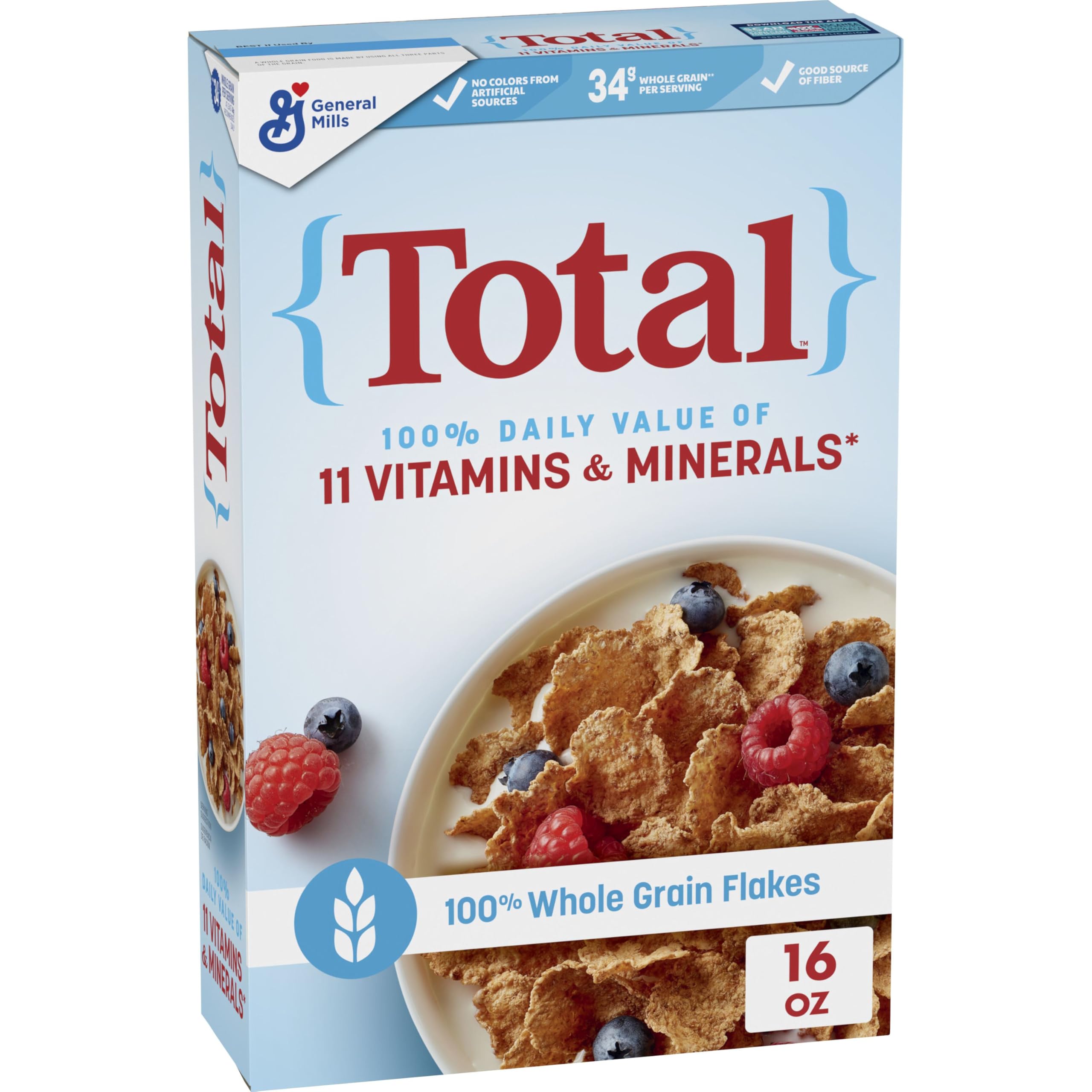 Total Breakfast Cereal whole grain flakes in a bowl for a nutritious morning