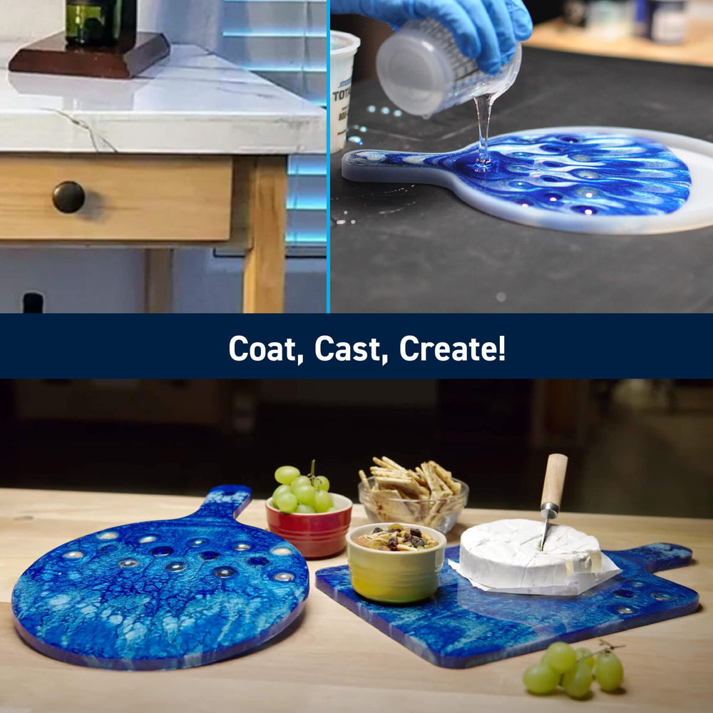 TotalBoat TableTop epoxy with pigments enables vibrant resin color effects.