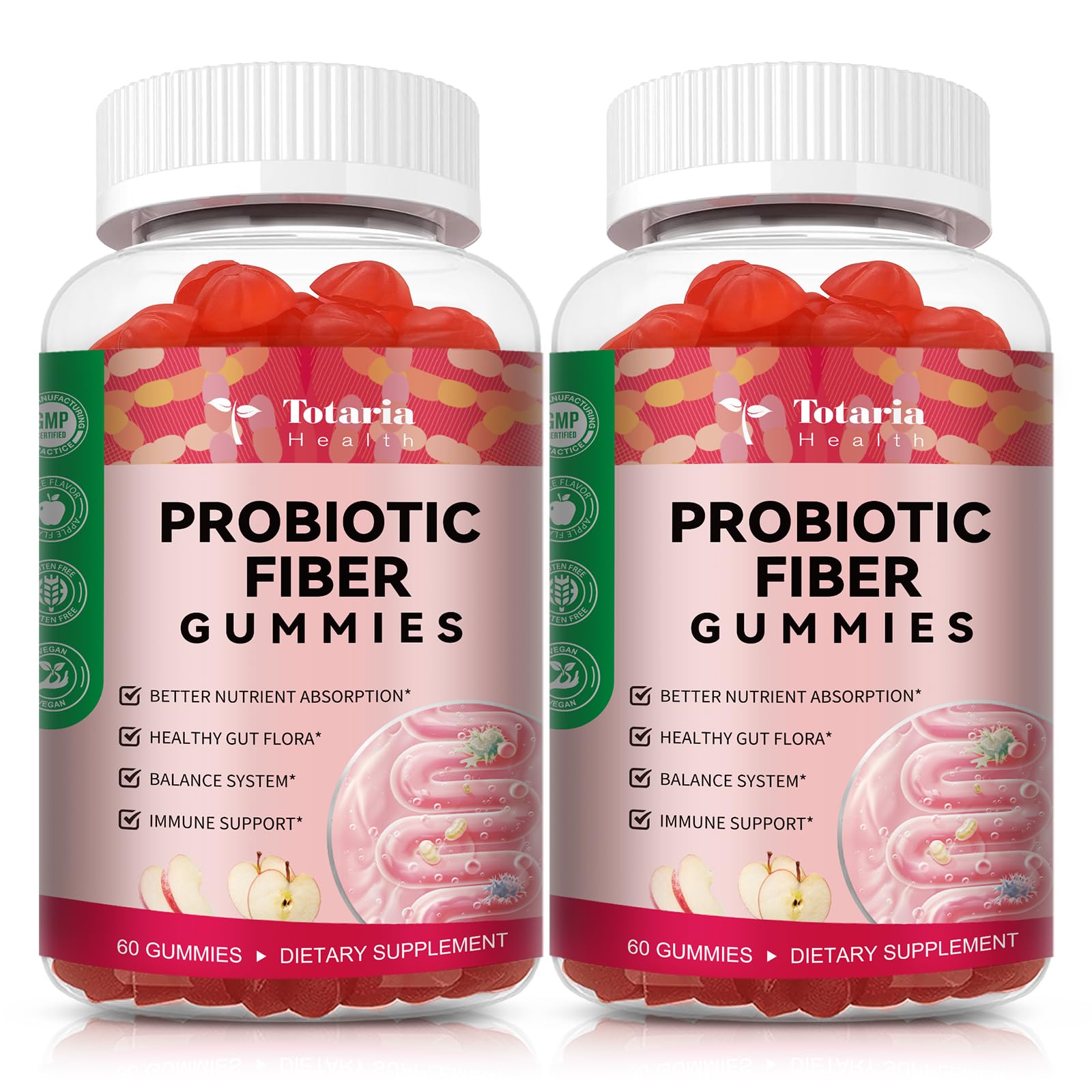 Totaria 9-in-1 gummies bottle front for digestive support and convenience.