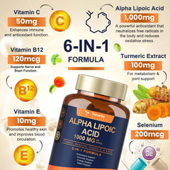 Totaria ALA capsules close-up show high potency per serving for daily use.