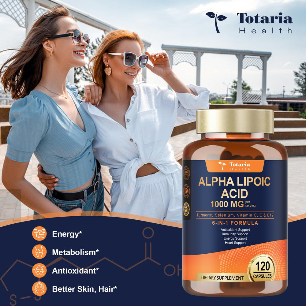 Totaria ALA label emphasizes vegan, gluten-free and non-GMO formula.